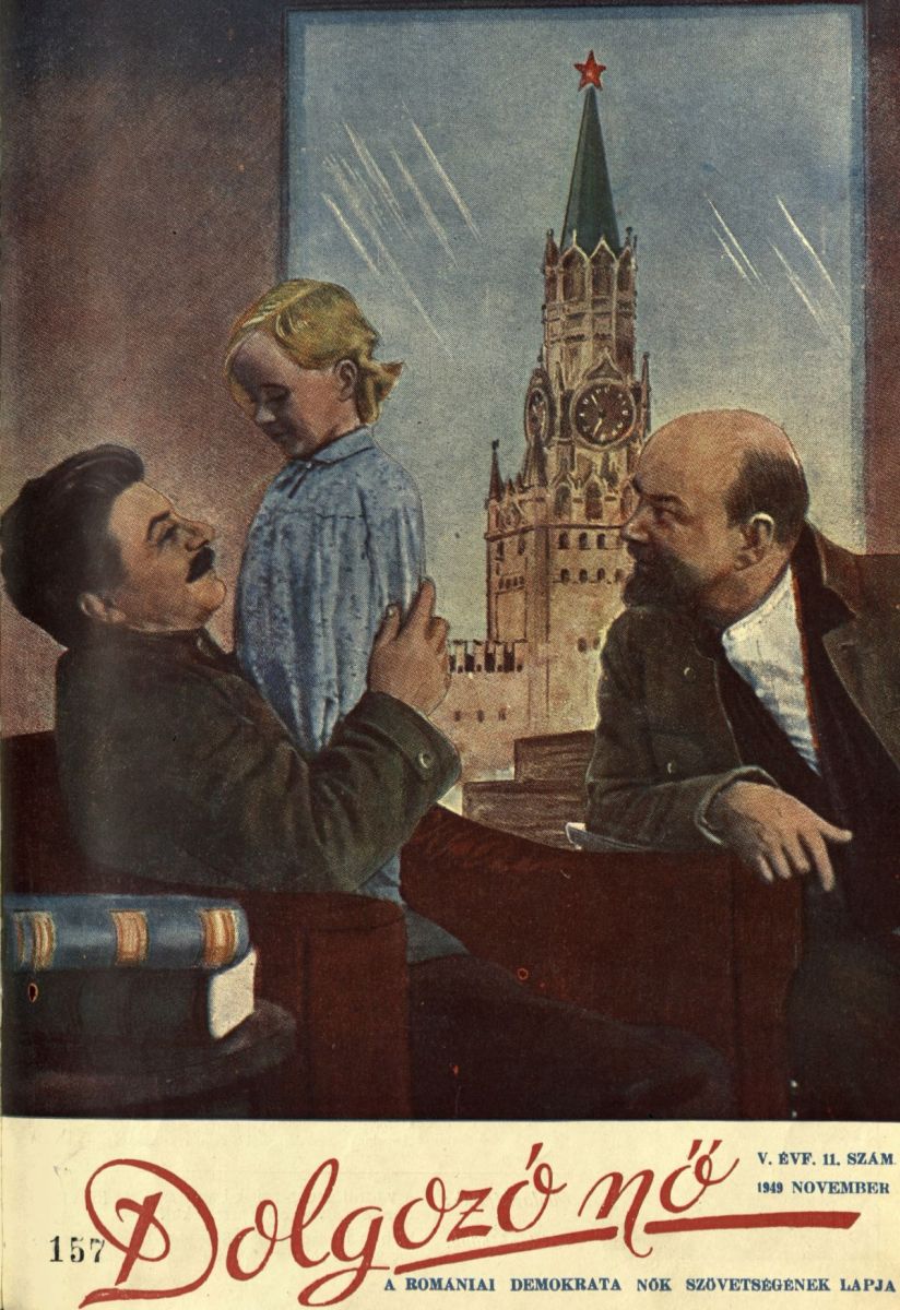 A korszakból fontos kiemelni, mint szemléletes példát az 1949 novemberi címlap-grafikát, melyen a két szovjet vezető, Lenin és Sztálin jelenik meg egy kislány társaságában. Ez a fajta ábrázolás szovjet mintákra vezethető vissza, tulajdonképpen gyerekeknek szánt irodalmi alkotásokhoz köthető. Az irodalmi műfaj kanonikus, példát szolgáltató műve Vlagyimir Boncs-Bruevics, Lenin titkára által összeállított Lenin és a gyerekek című gyűjtemény volt, mely azt igyekezett különböző történetekkel, valamint színes példákkal alátámasztani, hogy Lenin mennyire szerette a gyerekeket. Ennek a könyvnek a nyomán több hasonló gyűjtemény, illetve illusztráció született.
